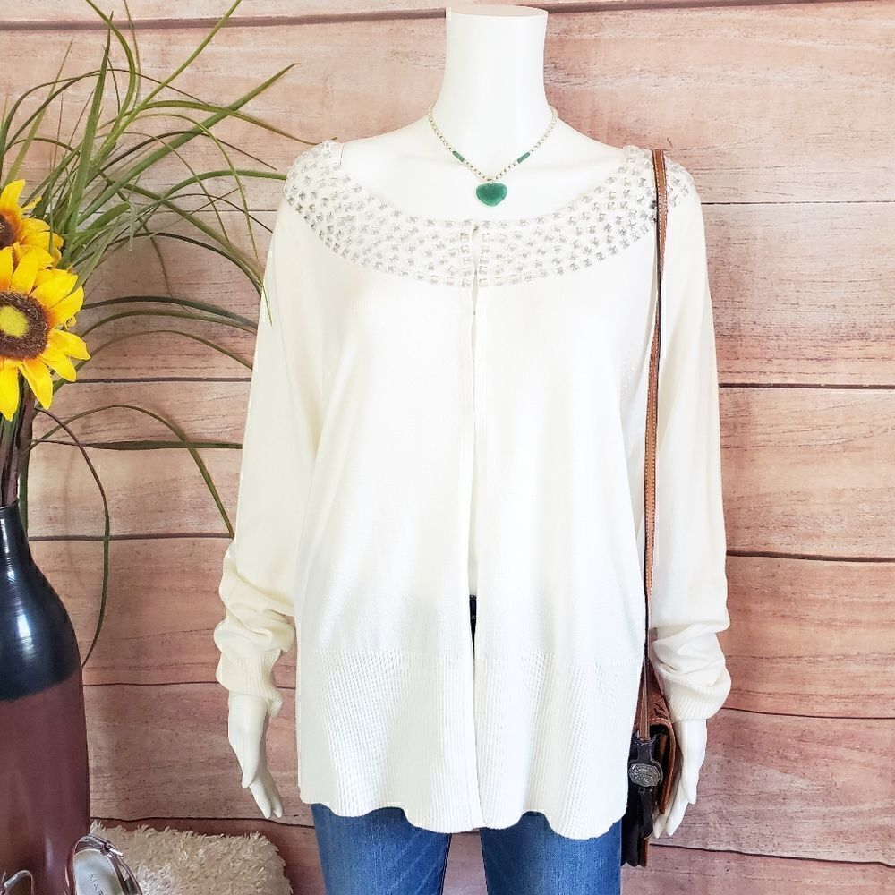 Lane Bryant pretty rhinestone embellished cardigan